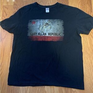 Gary Allan Skeleton Cowboy, Horse Shirt Mens XL Double Sided Graphic